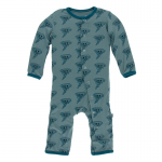 Kickee Pants Boy Coverall w/Zipper Dusty Sky Happy Tornado