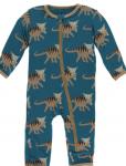 Kicke Pants Boy Coverall w/Zipper Heritage Blue Kosmoceratops