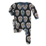 Kickee Pants Boy Footie w/Zipper Dia De Los Muertos