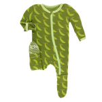 Kickee Pants Boy Footie w/Zipper Grasshopper Sweet Pea