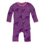 Kickee Pants Girl Coverall w/Snaps Starfish Kangaroo
