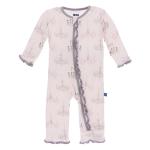 Kickee Pants Girl Ruffle Coverall Macaroon Chandelier