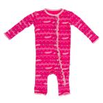 Kickee Pants Girl Ruffle Coverall w/Snaps Prickly Pear Southwest