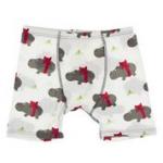 Kickee Pants Boy Boxer Natural Christmas Hippo