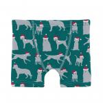 Kickee Pants Boy Boxer Brief Cedar Santa Dogs