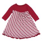 Kickee Pants L/S Swing Dress Crimson Candy Cane Stripe