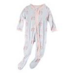 Kickee Pants Girl Ruffle Footie w/Zipper Fresh Air Ballet