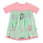 Kickee Pants S/S Swing Dress Pistachio Donuts