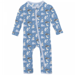 Kickee Pants Boy Coverall w/2way Zipper Dream Blue Hey Diddle Diddle