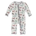 Kickee Pants Boy Coverall w/Zipper Natural Canine First Responders