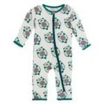 Kickee Pants Boy Coverall w/Zipper Natural Ottercado