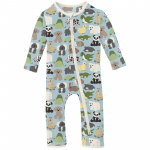 Kickee Pants Boy Coverall w/2way Zipper Spring Sky Too Many Stuffies