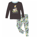 Kickee Pants Boy L/S Pajama Set Spring Sky Too Many Stuffies