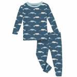 Kickee Pants Boy L/S Pajama Set Deep Sea Narwhal