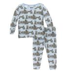Kickee Pants Boy L/S Pajama Set London Dogs