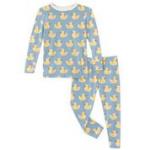 Kickee Pants Boy L/S Pajama Set Pond Rubber Ducks