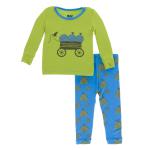 Kickee Pants Boy L/S Pajama Set River Hay Bales