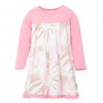 Kickee Pants L/S Swing Dress Natural Sea Garden