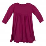 Kickee Pants L/S Swing Dress Rhododendron