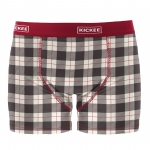 Kickee Pants Men Boxer Brief Midnight Holiday Plaid