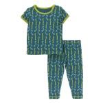 Kickee Pants Boy S/S Pajama Set Oasis Worms