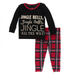 Kickee Pants Unisex L/S Pajama Set Jingle Bells