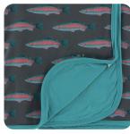 Kickee Pants Toddler Blanket Stone Rainbow Trout