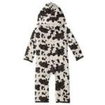 Kickee Pants Boy Coverall Quilted w/Sherpa Lined Hood Cow Print Midnight