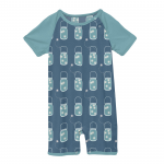 Kickee Pants Raglan Romper Twilight Fireflies
