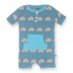 Kickee Pants Kangaroo Romper Dusty Sky Porcupine