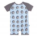 Kickee Pants Raglan Romper Pond Record Birds