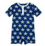 Kickee Pants Romper Vintage Stars