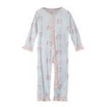 Kickee Pants Girl Ruffle Coverall w/ Zipper Fresh Air Ballet