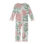 Kickee Pants Girl Ruffle Coverall w/Zipper Fresh Air Florist