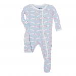 Kickee Pants Girl Ruffle Footie w/Snaps Cuttlefish