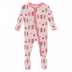 Kickee Pants Girl Ruffle Footie w/Zipper Macaroon Popsicles
