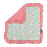Kickee Pants Lovey Ruffle Pistachio Carousel