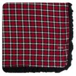 Kickee Pants Toddler Blanket Ruffle Crimson 2020 Holiday Plaid