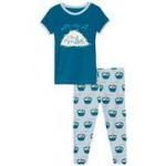 Kickee Pants Boy S/S Pajama Set Illusion Blue Ramen Noodle