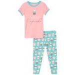 Kickee Pants Girl S/S Pajama Set Summer Sky Cupcakes