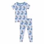 Kickee Pants Boy S/S Henley Pajama Set Dew Jackalope