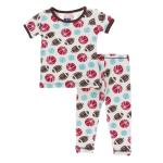 Kickee Pants Boy S/S Pajama Set Natural Sports