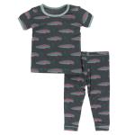 Kickee Pants Boy S/S Pajama Set Stone Rainbow Trout