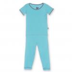Kickee Pants Boy S/S Pajama Set Solid Confetti w/ Dusty Sky