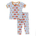 Kickee Pants Boy S/S Pajama Set Pond Camper