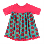 Kickee Pants S/S Swing Dress Neptune Watermelon