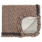Kickee Pants Toddler Blanket Double Ruffle Suede Cheetah Print