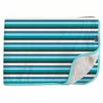 Kickee Pants Toddler Blanket Sherpa Lined Ice Multi Stripe