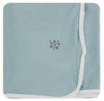 Kickee Pants Swaddle Blanket Jade w/ Natural