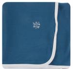 Kickee Pants Solid Swaddle Blanket Twilight with Natural
